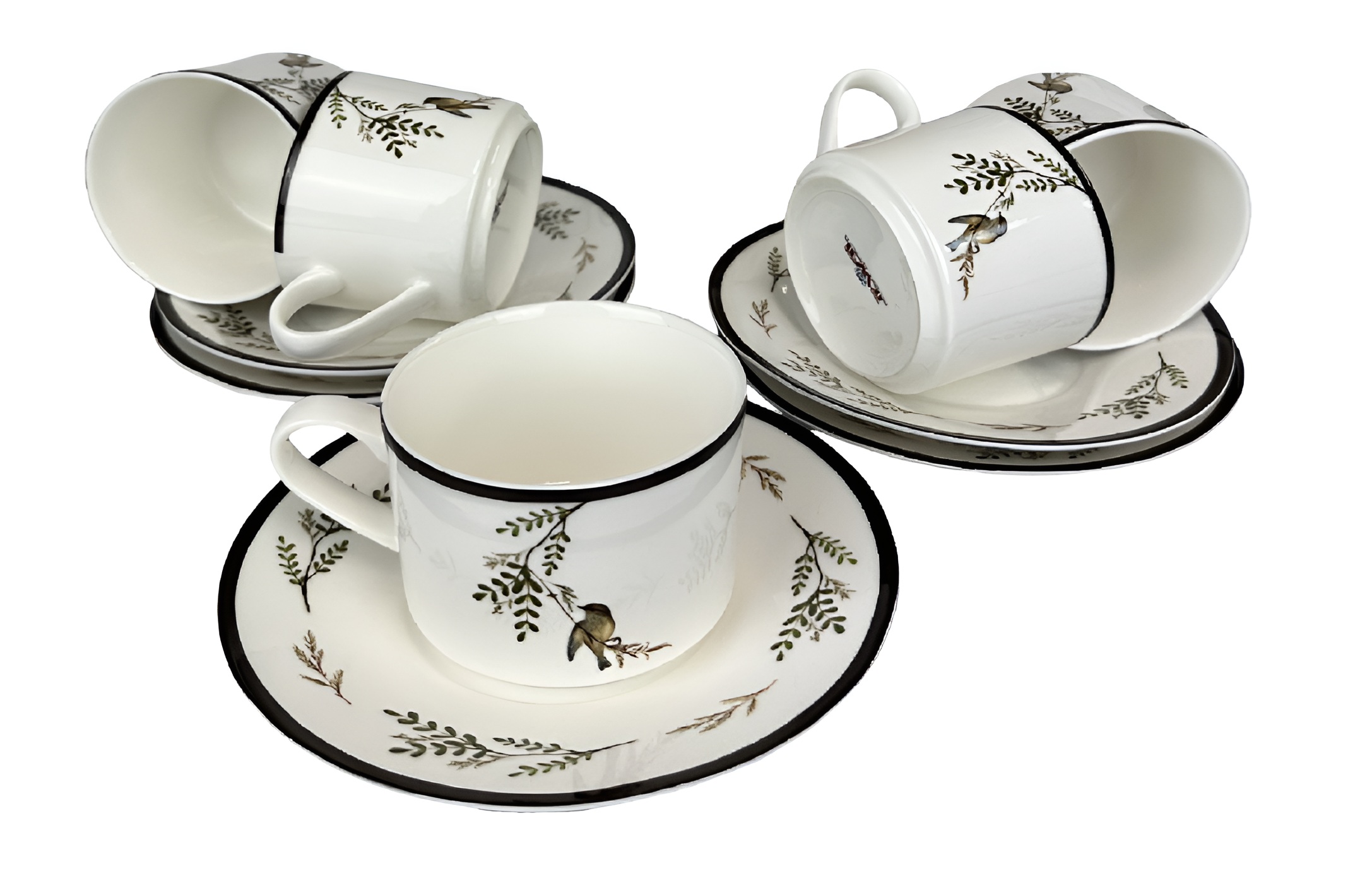 Чайный набор 12пр., 250мл, 6пер., фарфор Ботаника JEWEL