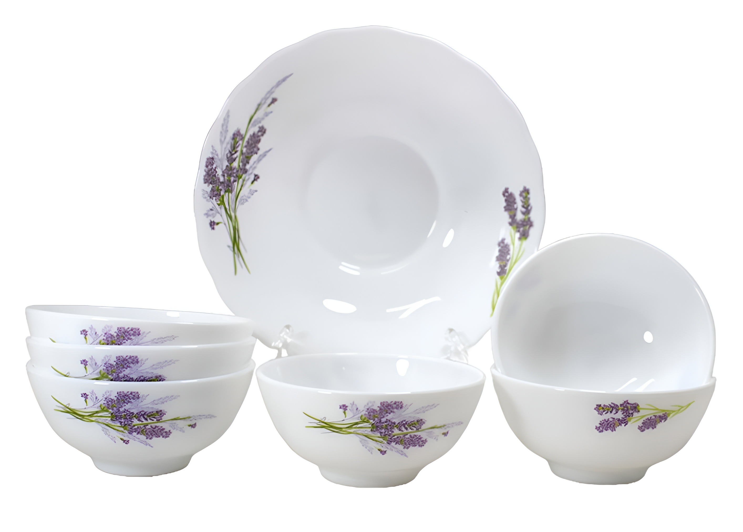 Набор салатников 7шт., 250мл/950мл, стеклокерамика Лилу JEWEL (6)