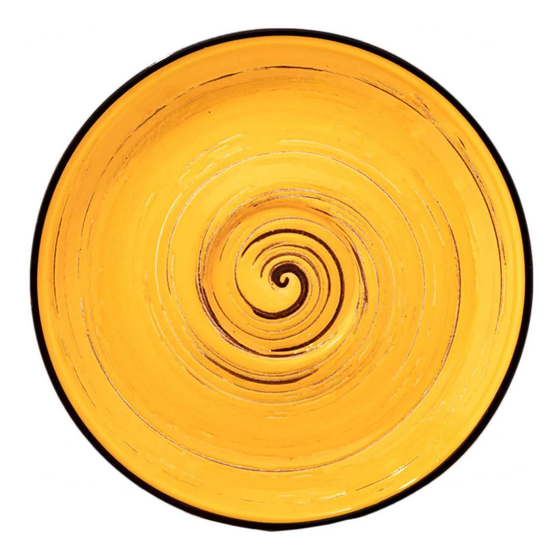 Блюдце 12см, желтый Spiral Вилмакс (6)