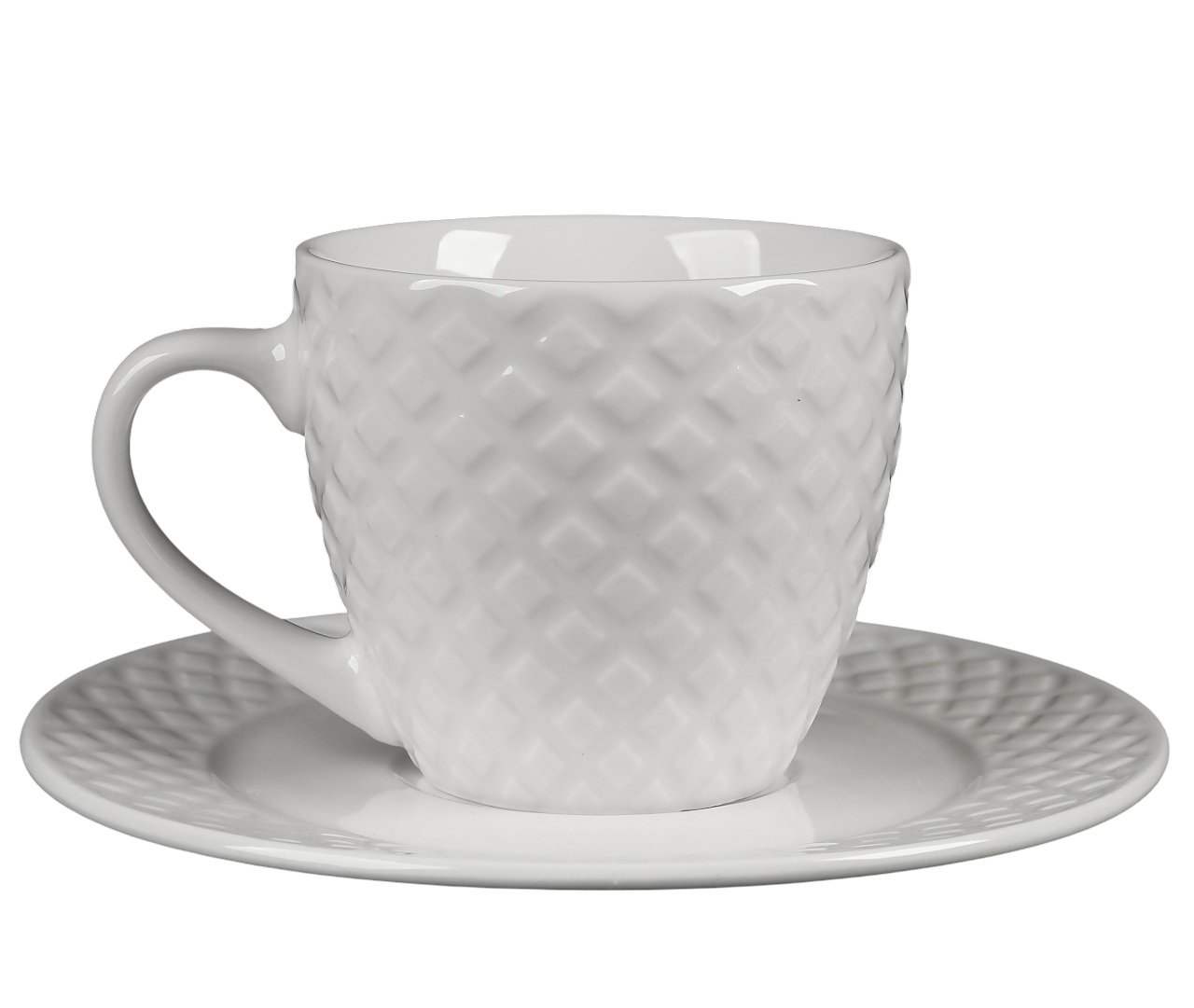 Чайный сервиз 12пр., 250мл, белый, п/уп., керамика CERAMIC (8)