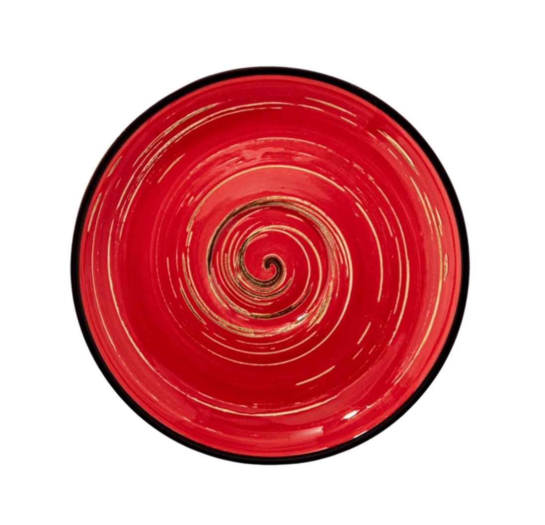 Блюдце 12см, красный Spiral Вилмакс (6)