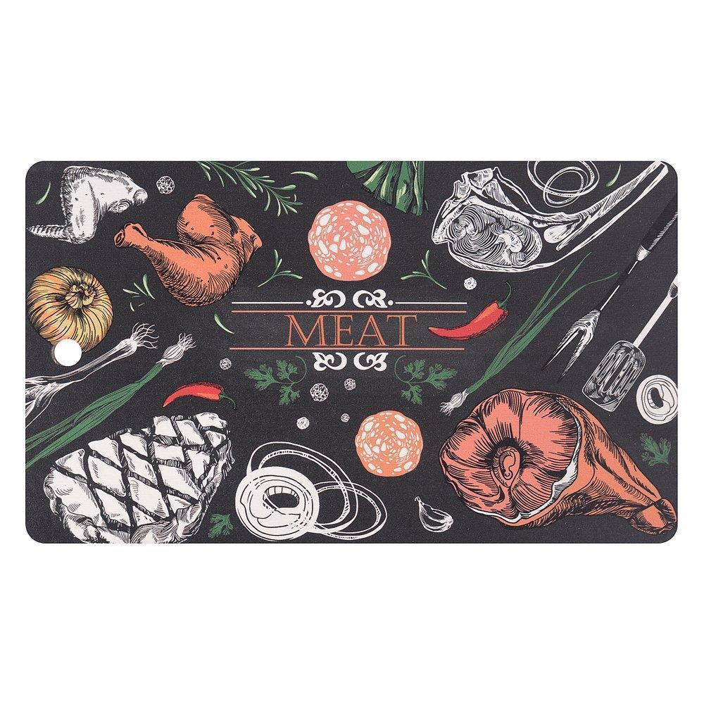 Разделочная доска 29х17см "Мясное меню" Мультидом