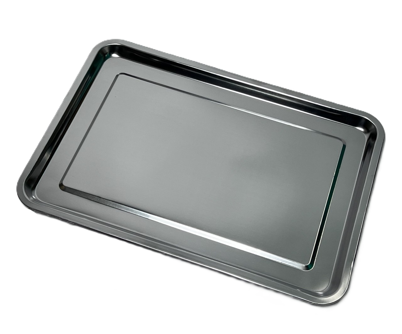 Поднос 45x35x2см, толщина 0,6мм, нерж. сталь (80)