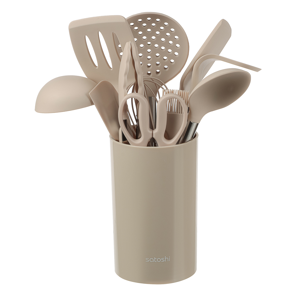 Набор кухонных принадлежностей 12пр., силикон, нерж.сталь Тулон SATOSHI