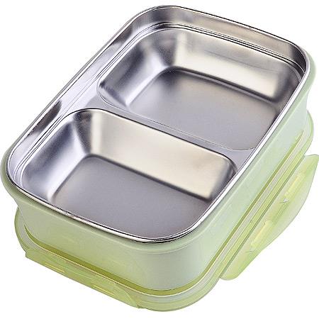 Контейнер пищевой,2 секции, зеленый MB (х60)