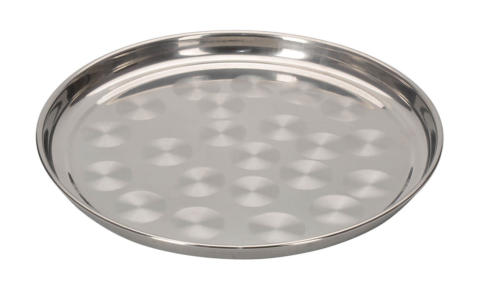 Поднос круглый 55см, толщина 0,8мм, нерж. сталь (40)