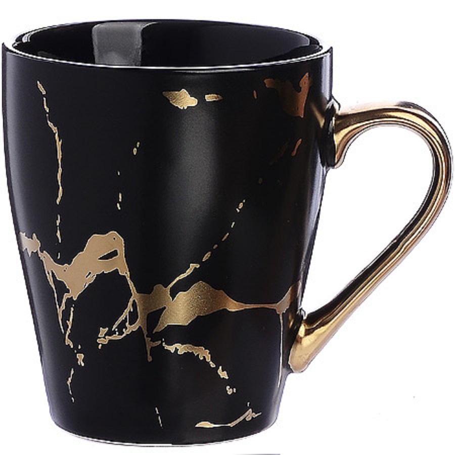 Кружка 340мл черный Мрамор LR (х36)