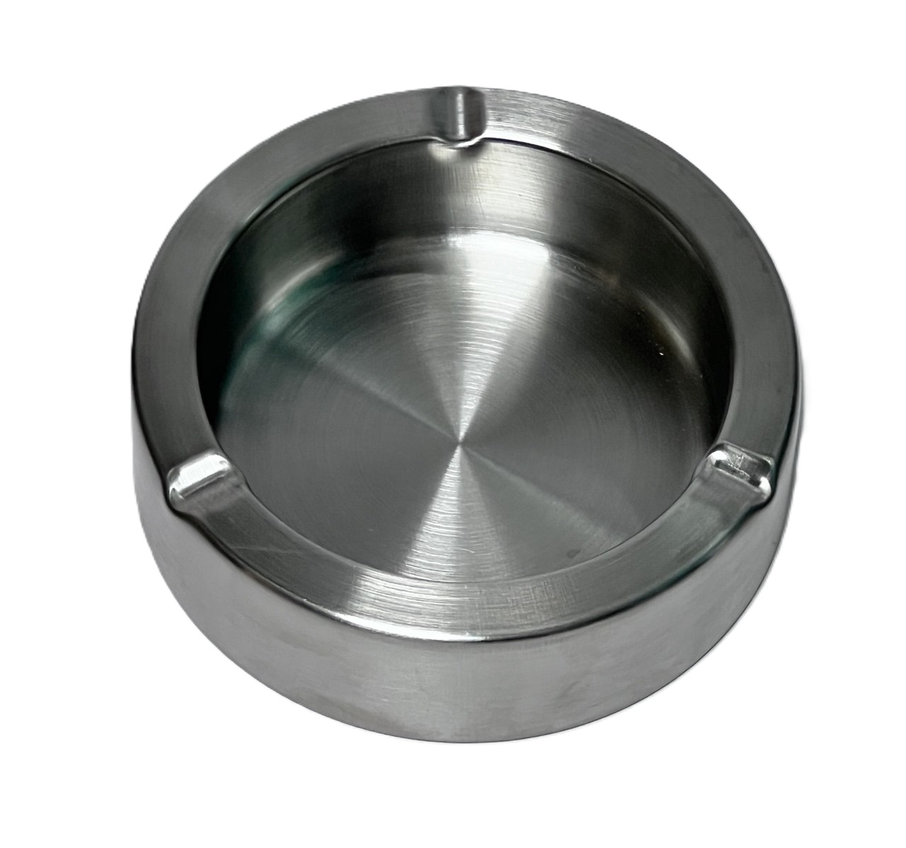 Пепельница 12см, серебро, нерж. сталь (200)