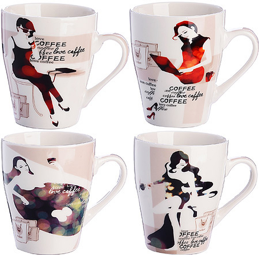 Кружка 340мл Coffee 4 диз. LR (х36)