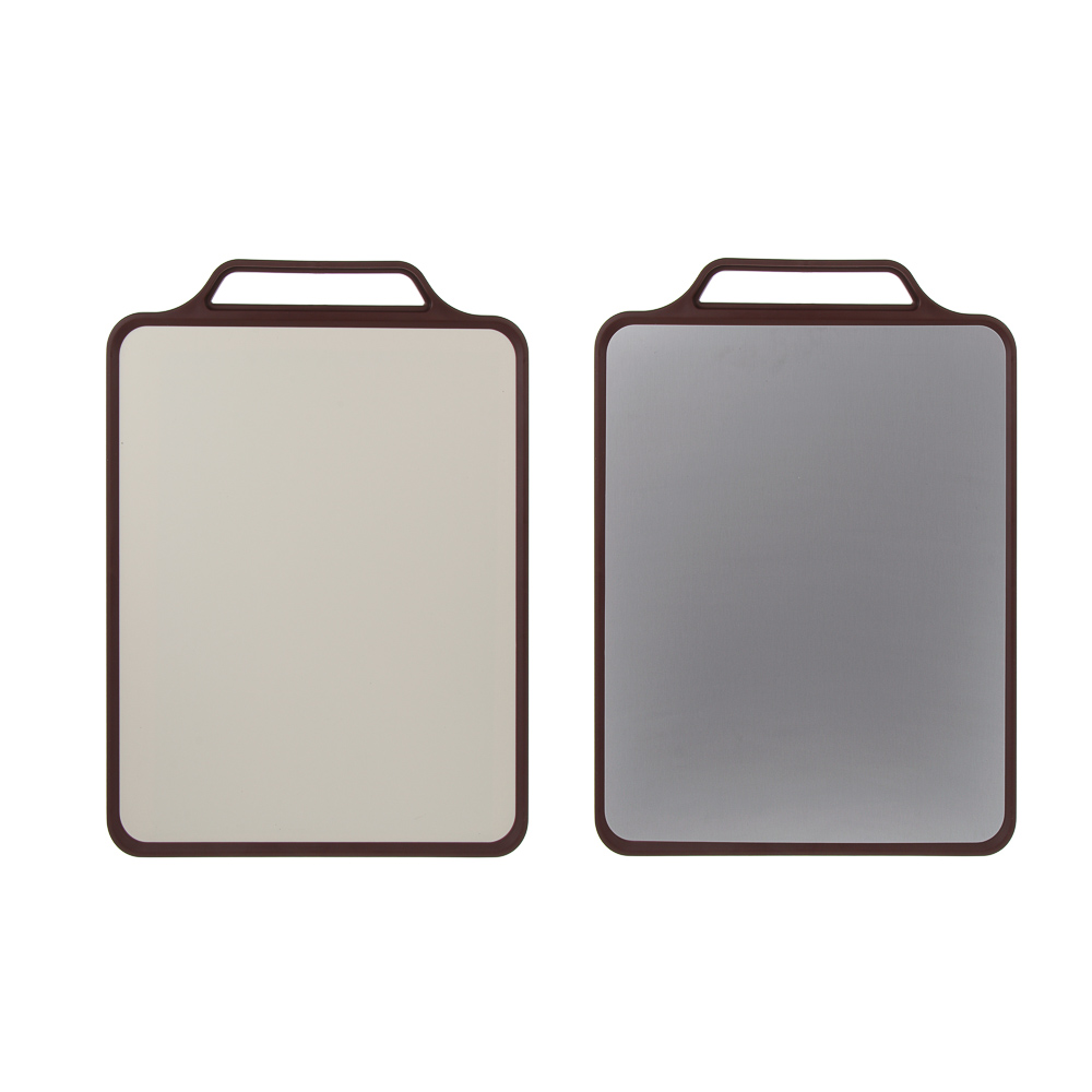 Доска разделочная 38,7x30x1,5см, пластик, нерж.сталь SATOSHI (1)