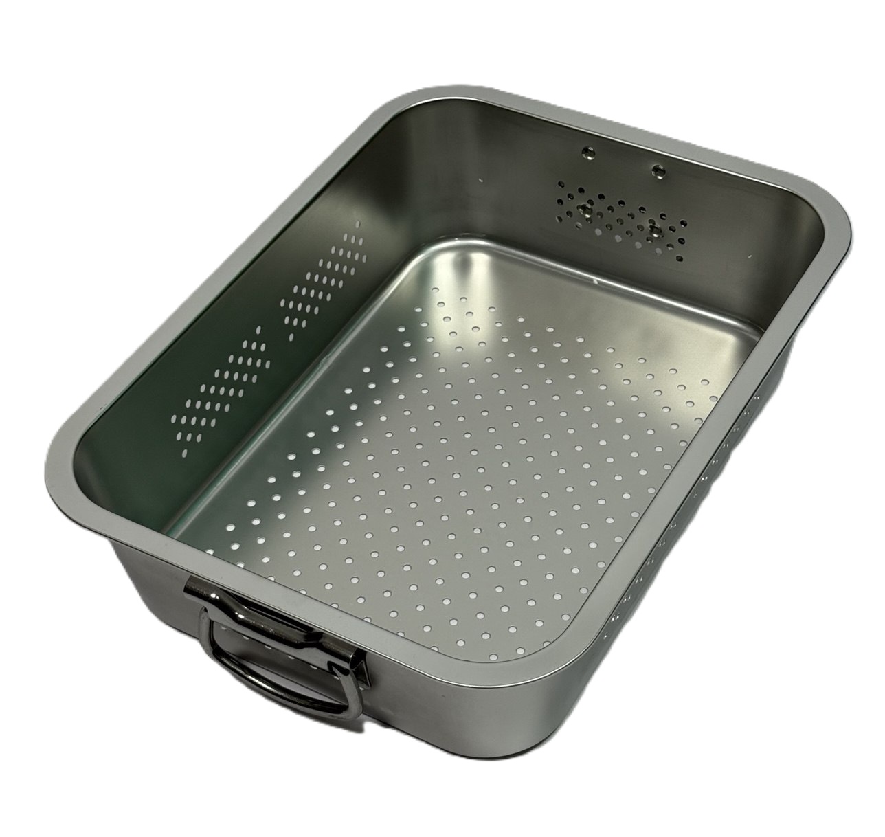 Дуршлаг 40х30х15см, толщина 0,8мм, без/кр., нерж. сталь (24)