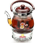 Чайник стекло 1,1л+ подогрев,сито МВ (х12)