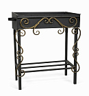 Мангал "Ажур" с дровницей 1000х400x840мм, ножки 25x25, 4мм, разборный, терм. краска 1200°C МВ