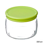 Банка 420мл, зелен. пласт. кр. ЧЕШНИ Pasabache (12)