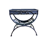 Мангал "Ажур-Овал" с дровницей 800х400x840мм, ножки 25х25, 2мм, терм. краска 1200°C МВ