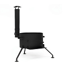 Учаг для казана 12л, 2мм, с трубой, дверцей и заслонкой, съемн. ножки, терм. краска 1200°C МВ